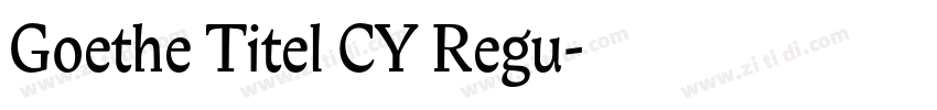 Goethe Titel CY Regu字体转换